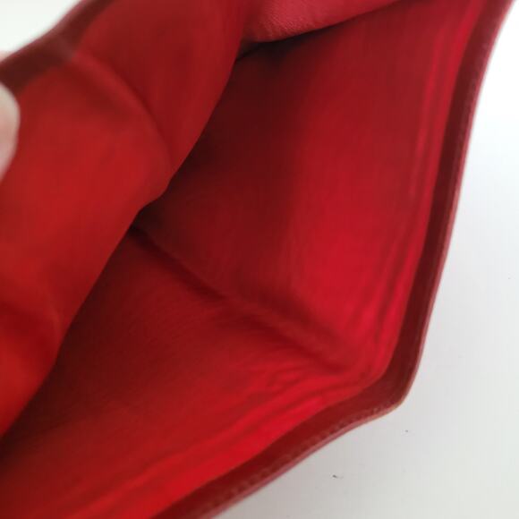 Celine Vintage Notbook Cover Notebook Book Case 4x6 Red Bifold Leather Italian - Picture 6 of 9